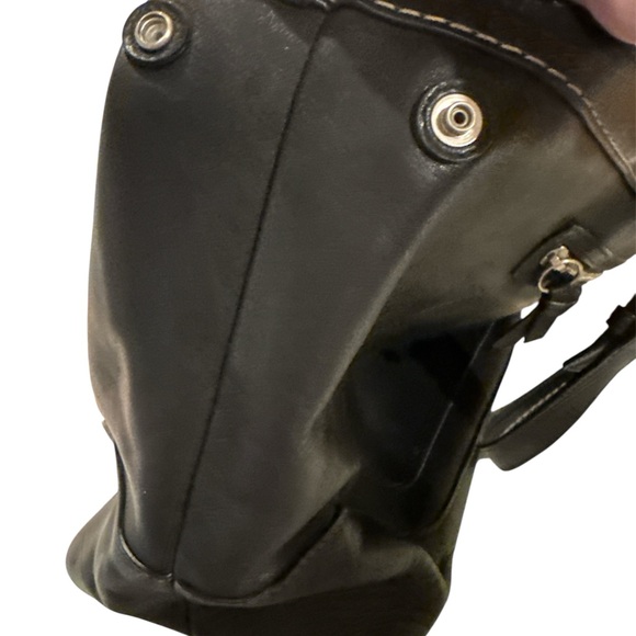 Coach Vintage Hampton Carryall XL tote in black leather w/silver-toned hardware - Picture 6 of 8